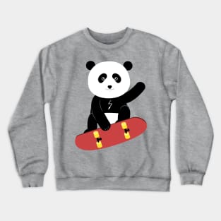 Panda on a skateboard Crewneck Sweatshirt